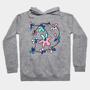 one line drawing flowers Hoodie